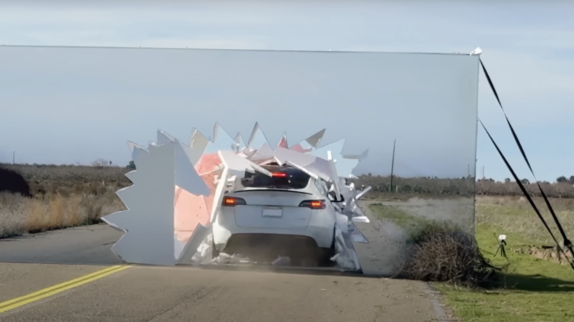 Tesla Autopilot Fails in Camera vs. Lidar Test: Drives Into Fake Road Wall